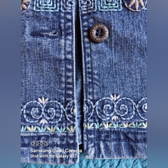 Alfred Dunner Blue Jean Vest - Picture 9 of 14